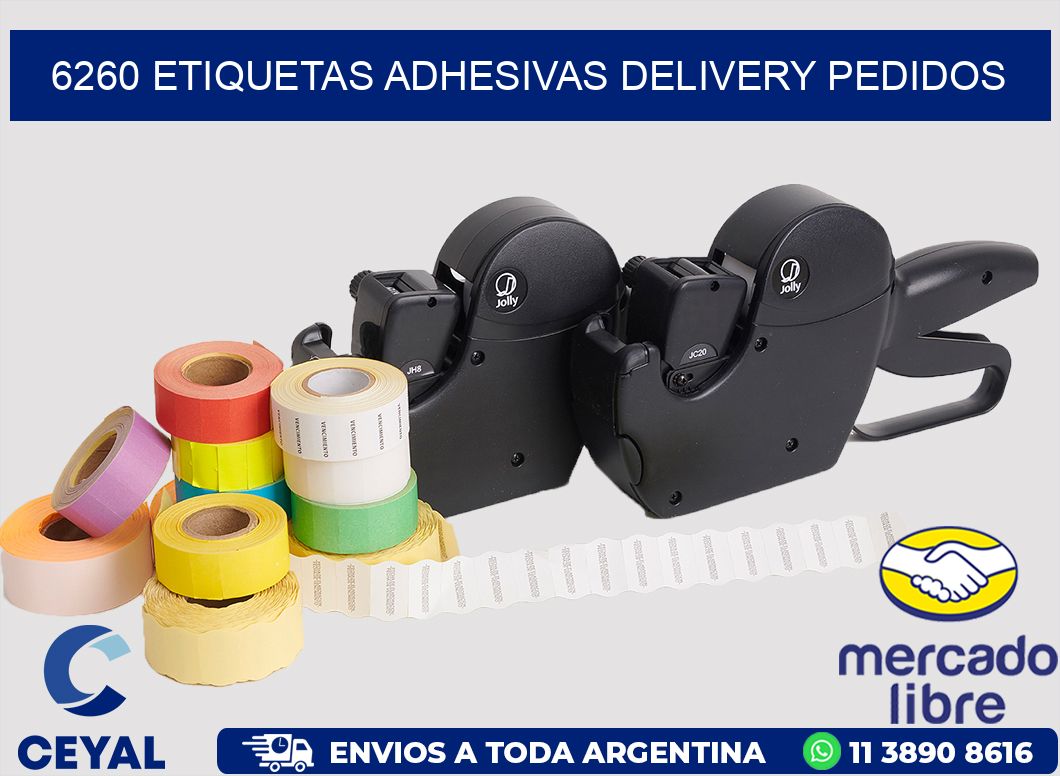 6260 ETIQUETAS ADHESIVAS DELIVERY PEDIDOS