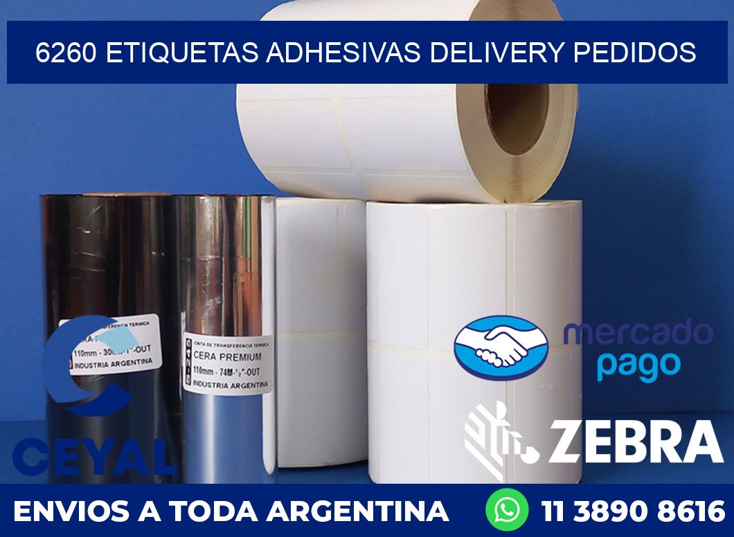 6260 ETIQUETAS ADHESIVAS DELIVERY PEDIDOS