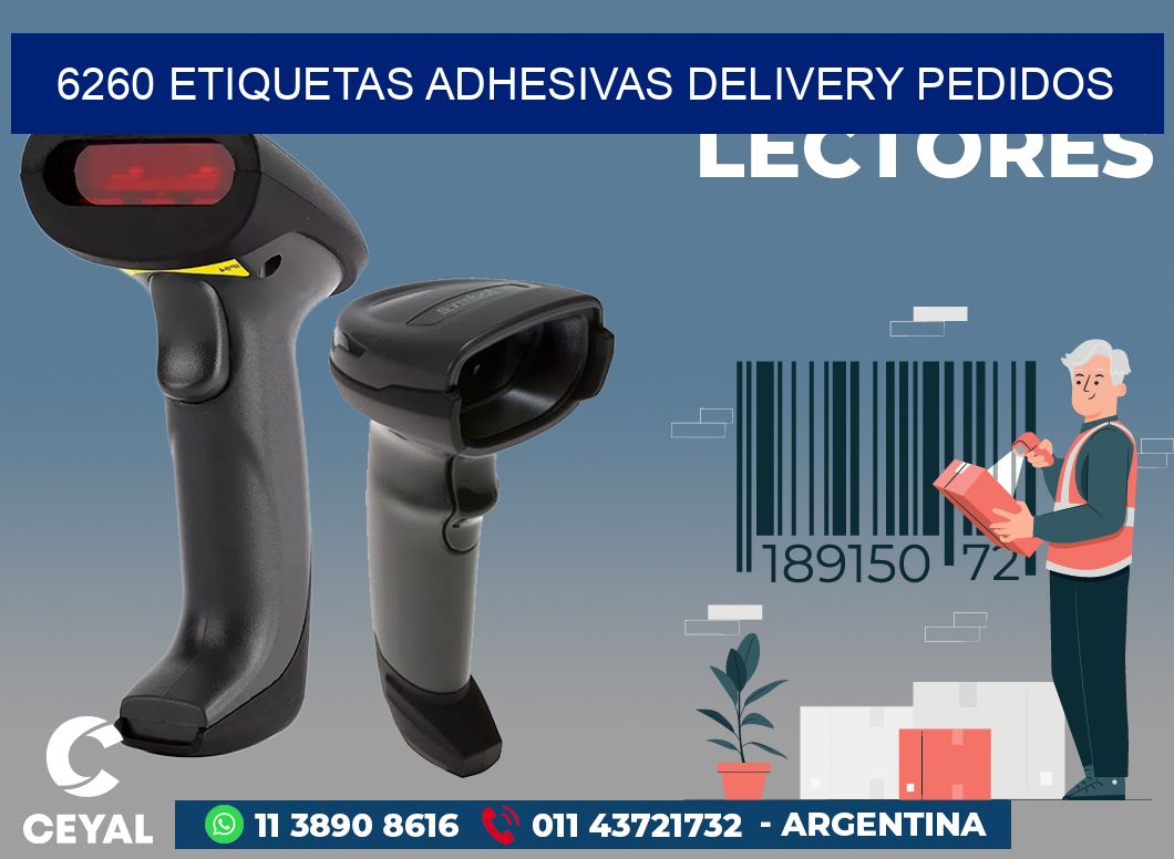 6260 ETIQUETAS ADHESIVAS DELIVERY PEDIDOS