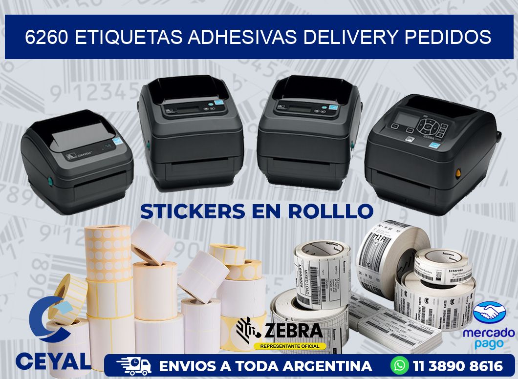 6260 ETIQUETAS ADHESIVAS DELIVERY PEDIDOS