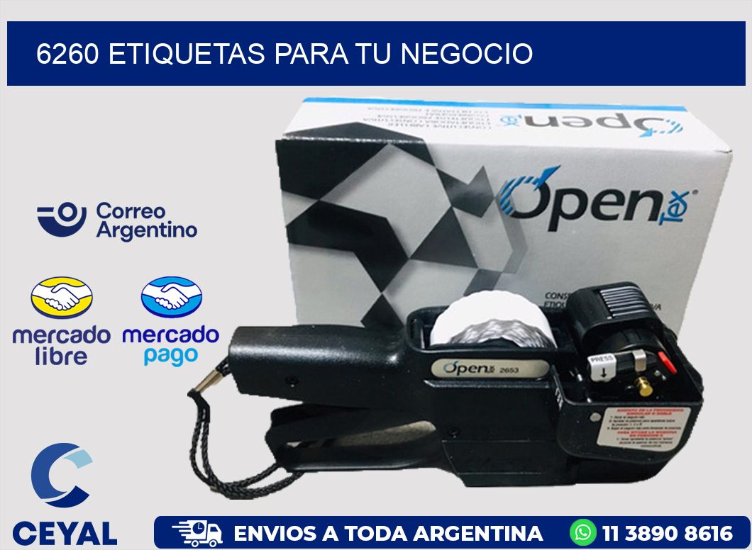 6260 ETIQUETAS PARA TU NEGOCIO