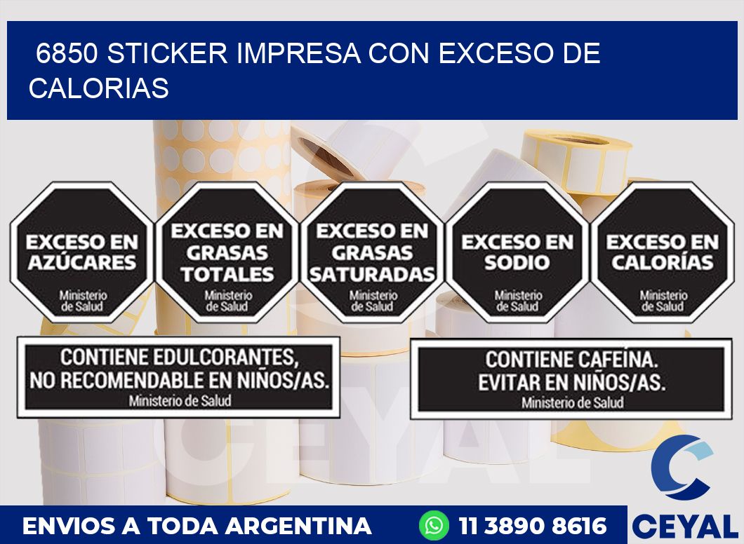 6850 STICKER IMPRESA CON EXCESO DE CALORIAS
