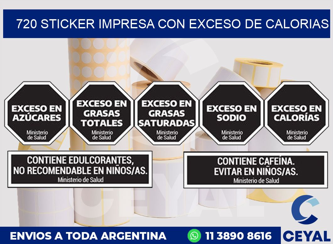 720 STICKER IMPRESA CON EXCESO DE CALORIAS
