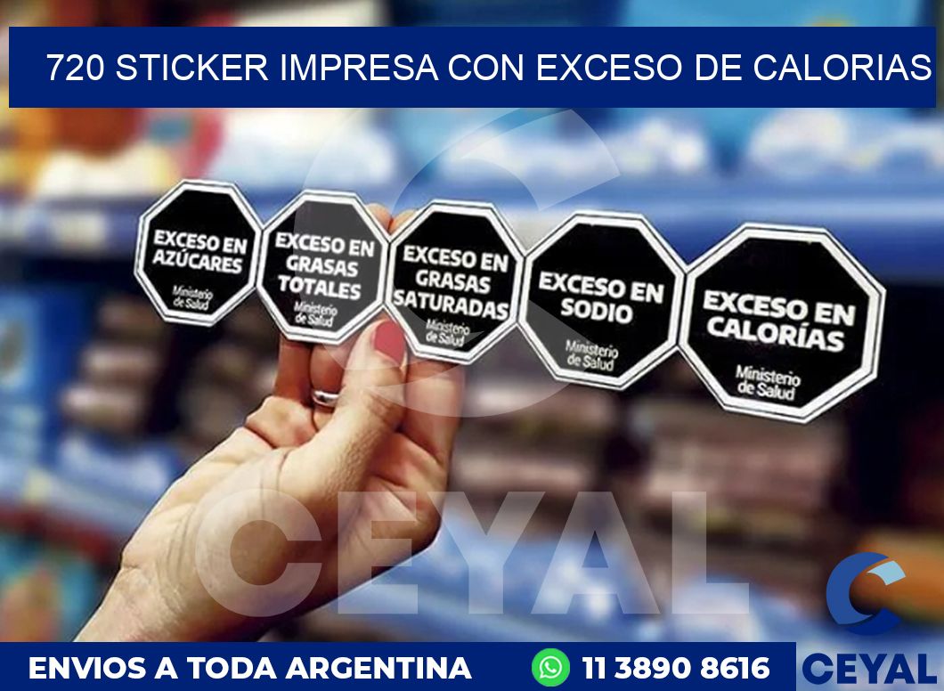 720 STICKER IMPRESA CON EXCESO DE CALORIAS