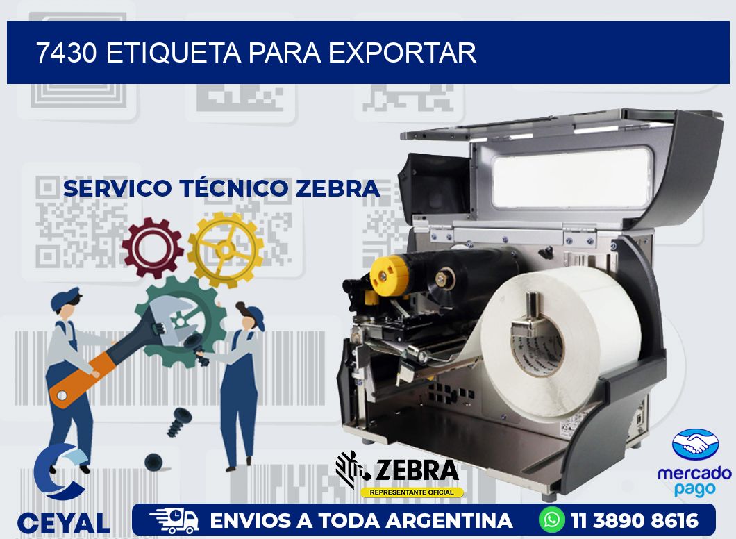 7430 ETIQUETA PARA EXPORTAR