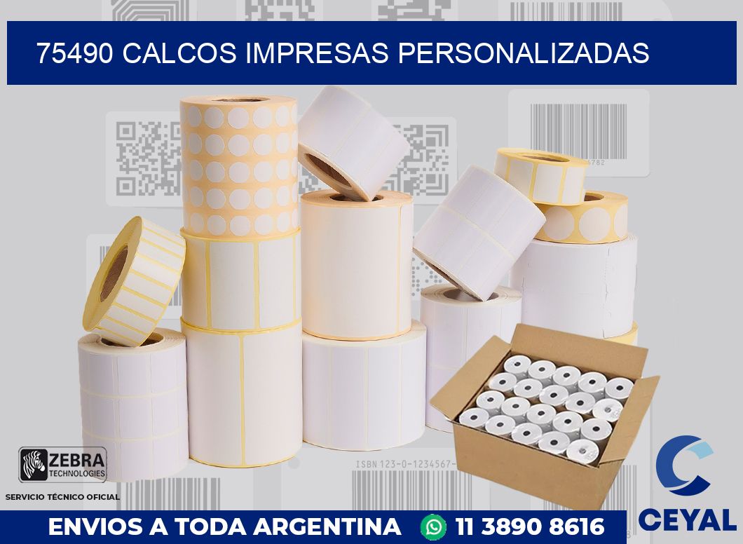 75490 CALCOS IMPRESAS PERSONALIZADAS