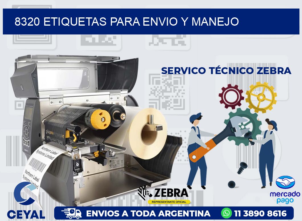 8320 ETIQUETAS PARA ENVIO Y MANEJO