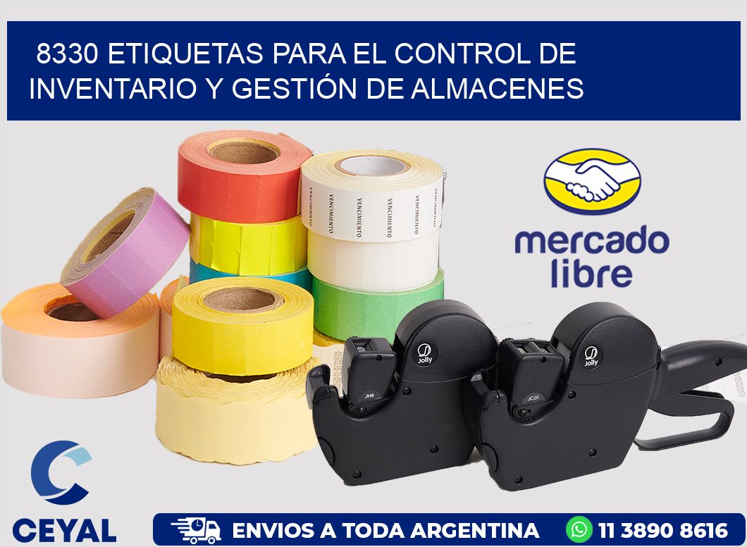 8330 ETIQUETAS PARA EL CONTROL DE INVENTARIO Y GESTIÓN DE ALMACENES