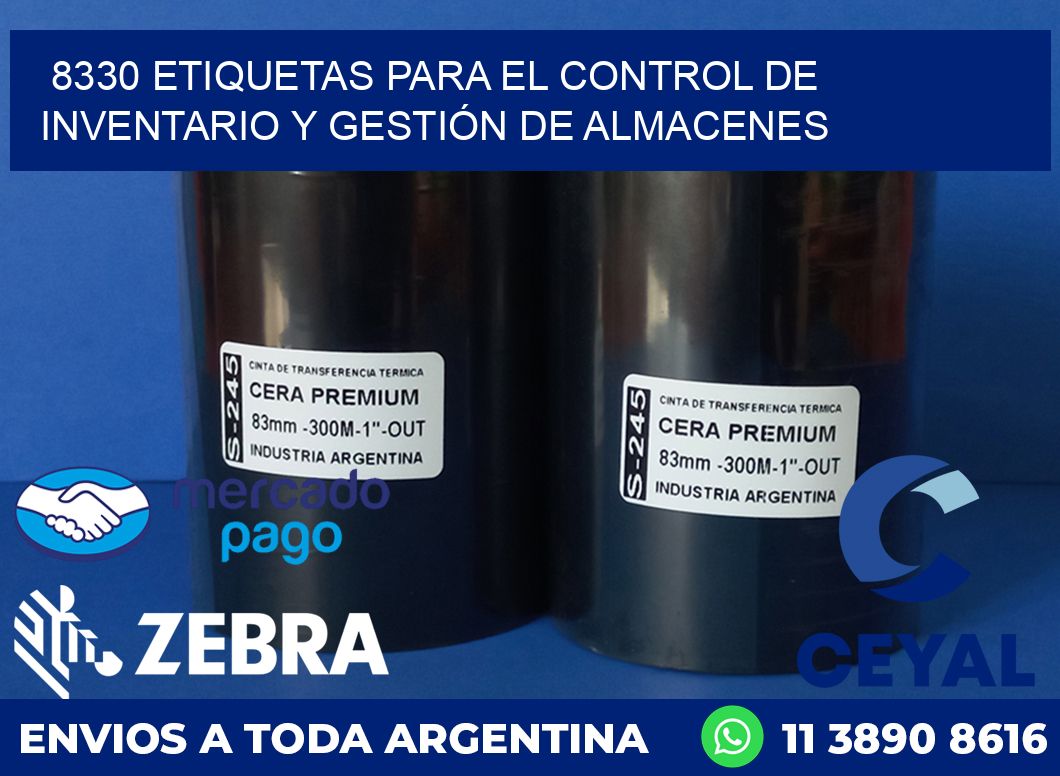 8330 ETIQUETAS PARA EL CONTROL DE INVENTARIO Y GESTIÓN DE ALMACENES