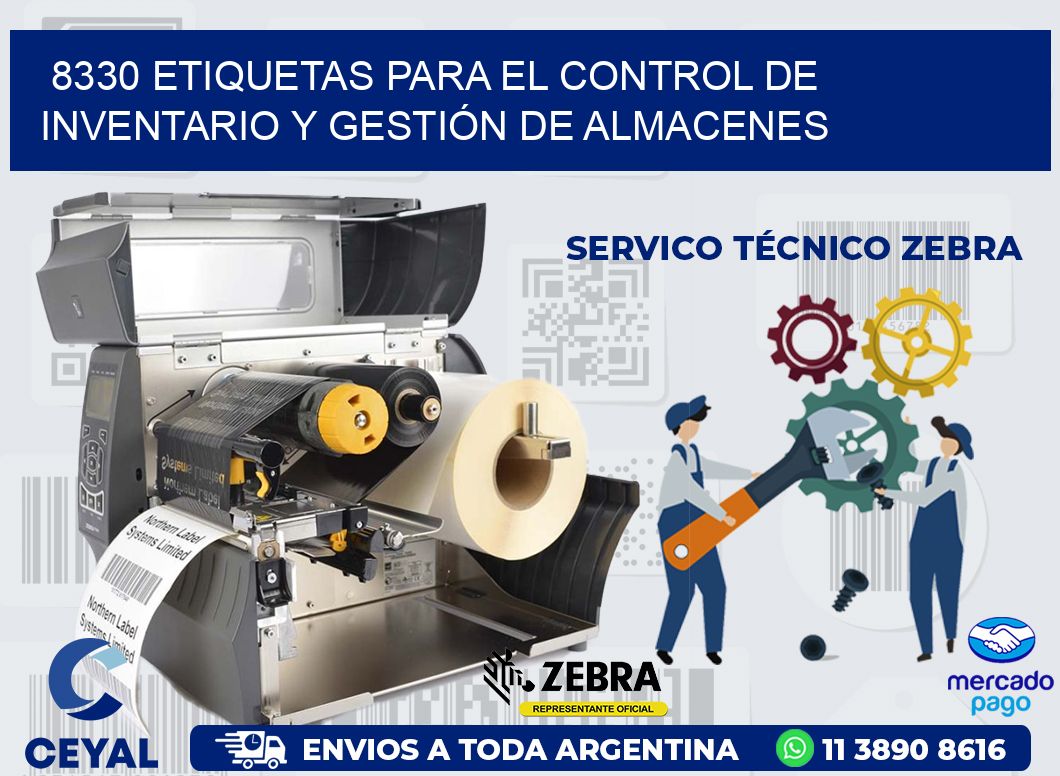 8330 ETIQUETAS PARA EL CONTROL DE INVENTARIO Y GESTIÓN DE ALMACENES