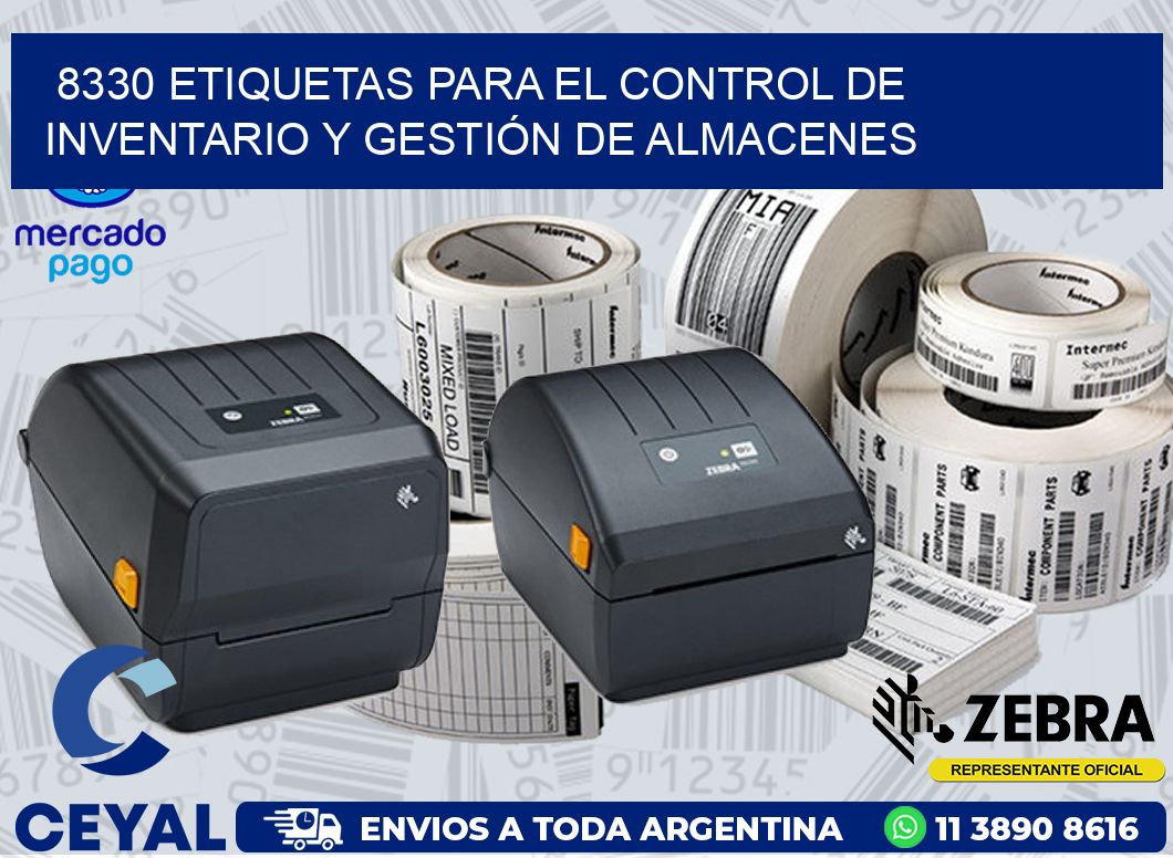 8330 ETIQUETAS PARA EL CONTROL DE INVENTARIO Y GESTIÓN DE ALMACENES