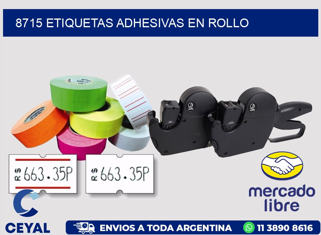 8715 ETIQUETAS ADHESIVAS EN ROLLO