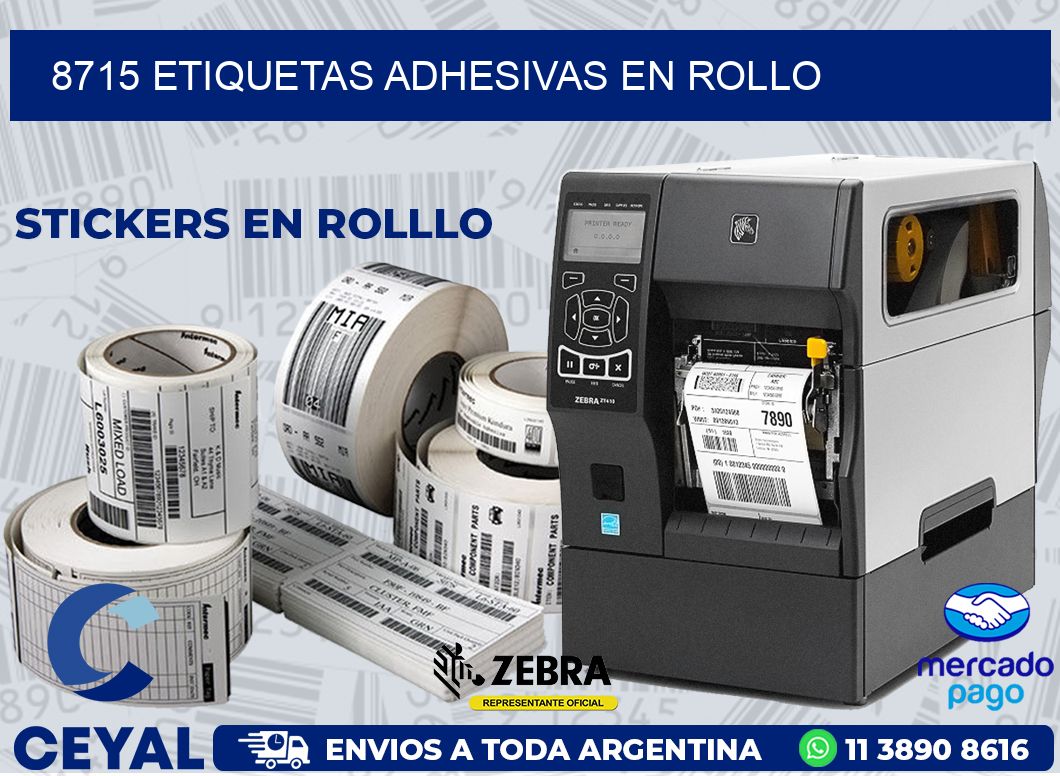 8715 ETIQUETAS ADHESIVAS EN ROLLO