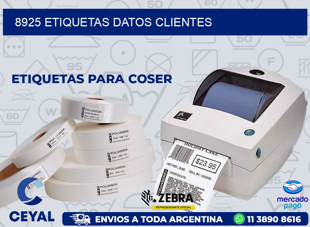 8925 ETIQUETAS DATOS CLIENTES