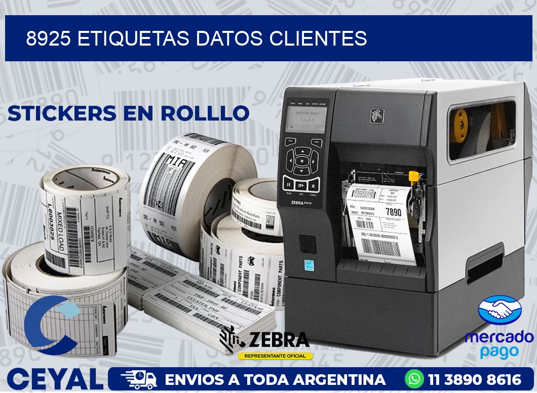 8925 ETIQUETAS DATOS CLIENTES