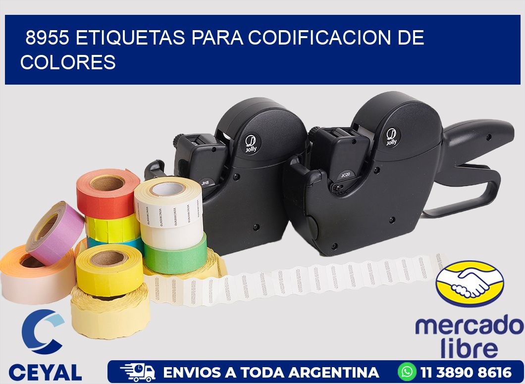 8955 ETIQUETAS PARA CODIFICACION DE COLORES