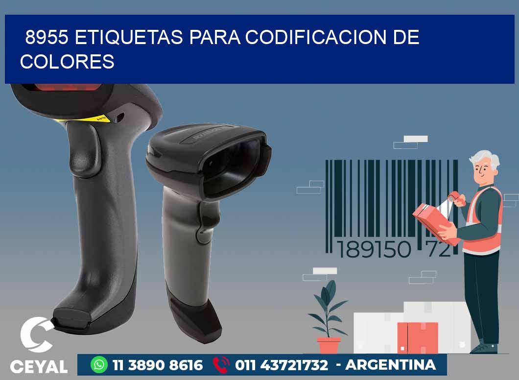 8955 ETIQUETAS PARA CODIFICACION DE COLORES