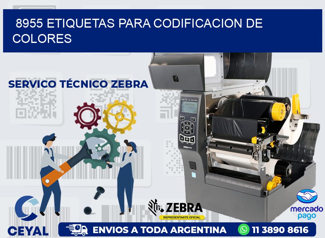8955 ETIQUETAS PARA CODIFICACION DE COLORES