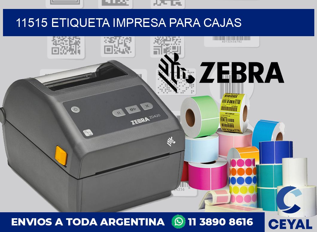 11515 ETIQUETA IMPRESA PARA CAJAS