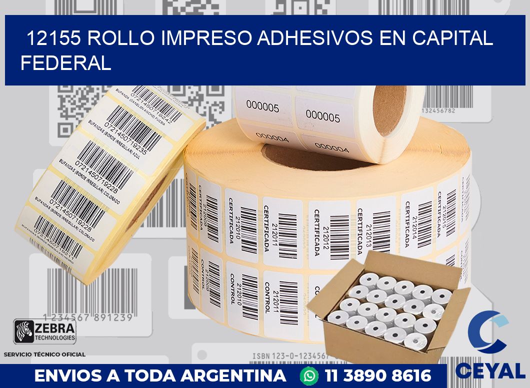 12155 ROLLO IMPRESO ADHESIVOS EN CAPITAL FEDERAL
