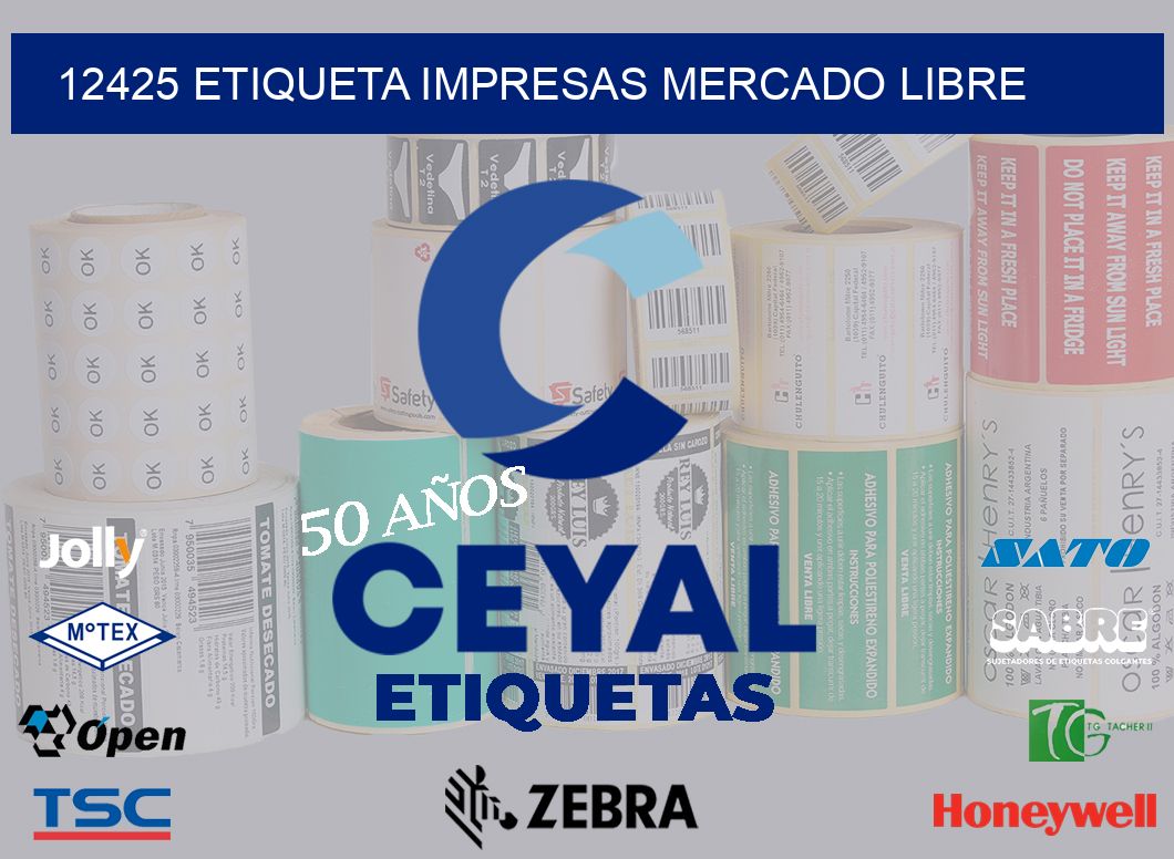 12425 ETIQUETA IMPRESAS MERCADO LIBRE
