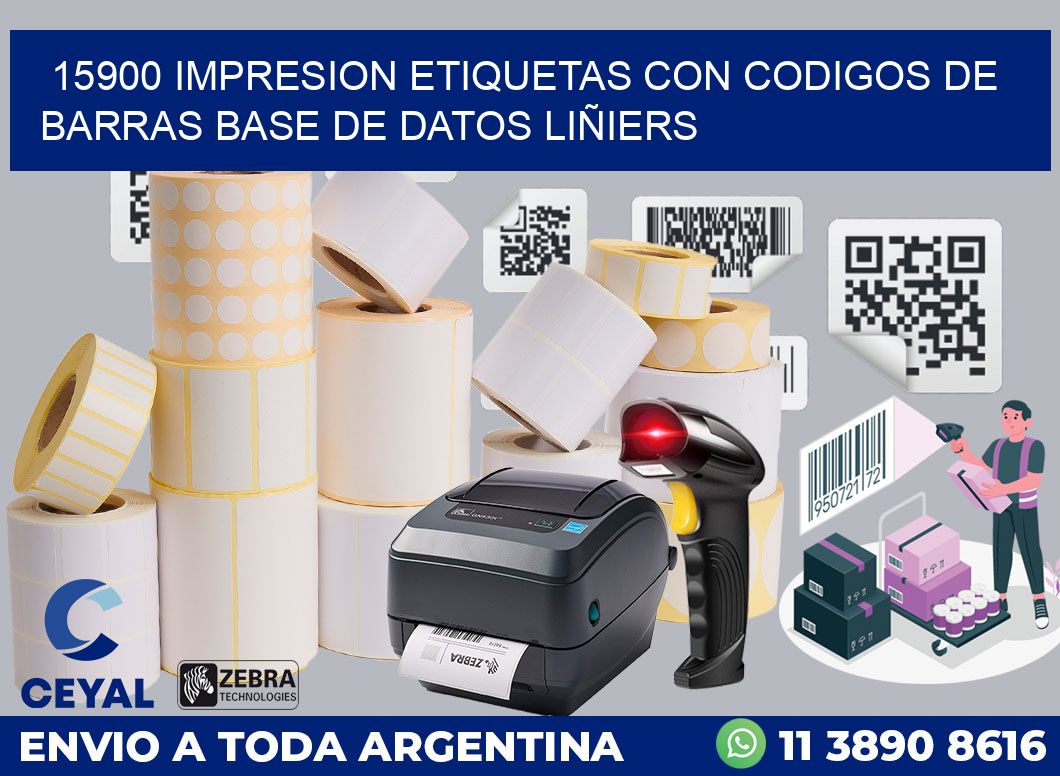 15900 IMPRESION ETIQUETAS CON CODIGOS DE BARRAS BASE DE DATOS LIÑIERS