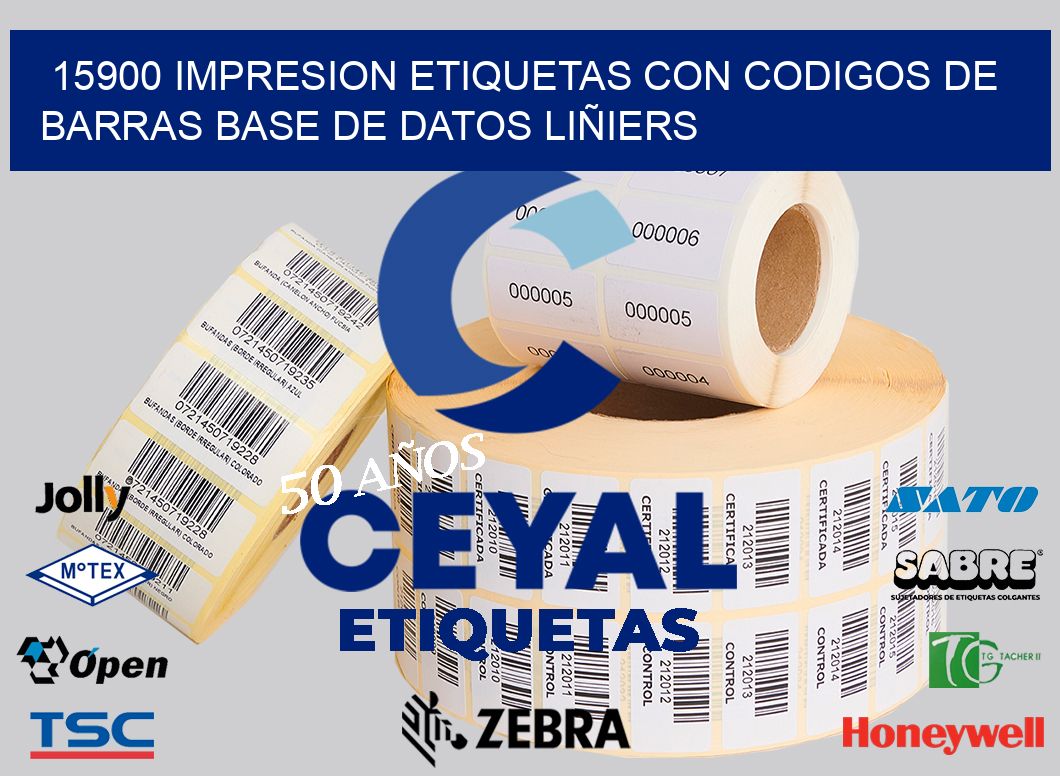 15900 IMPRESION ETIQUETAS CON CODIGOS DE BARRAS BASE DE DATOS LIÑIERS