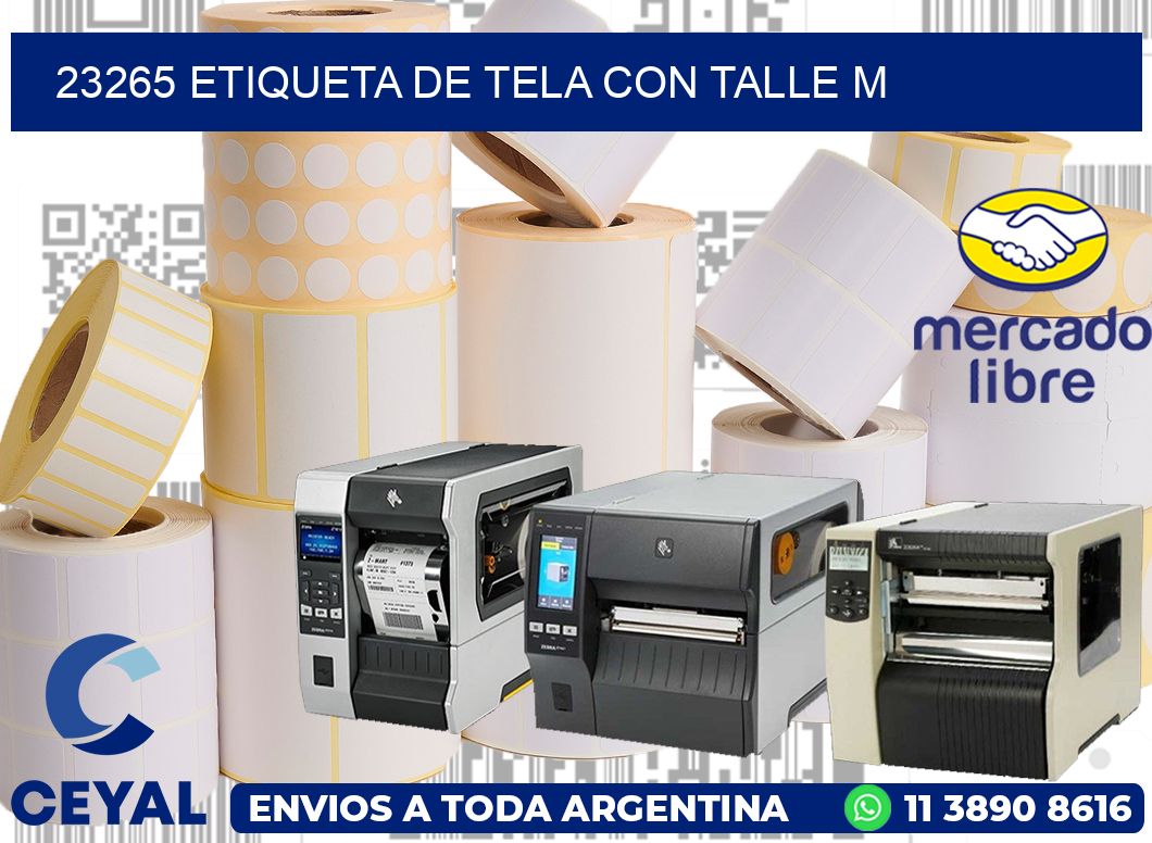 23265 ETIQUETA DE TELA CON TALLE M
