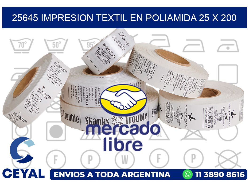 25645 IMPRESION TEXTIL EN POLIAMIDA 25 X 200