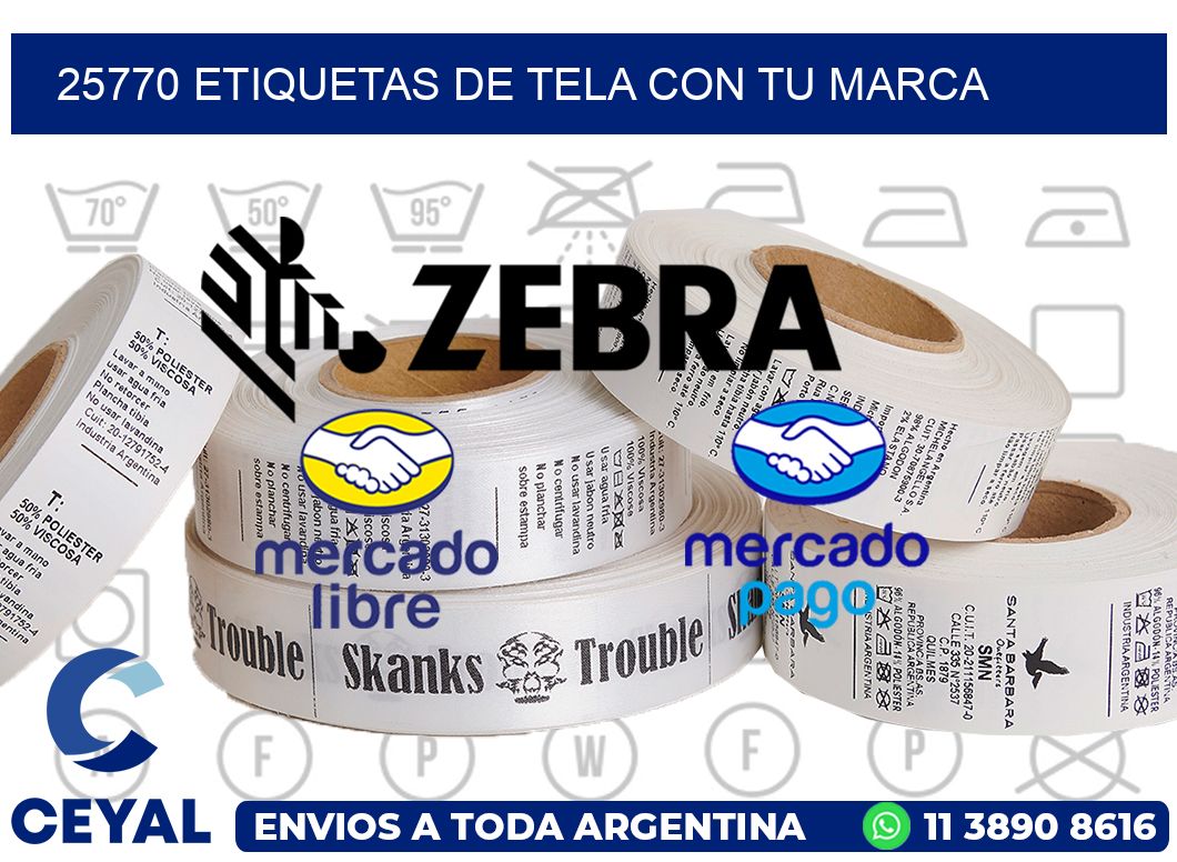 25770 ETIQUETAS DE TELA CON TU MARCA