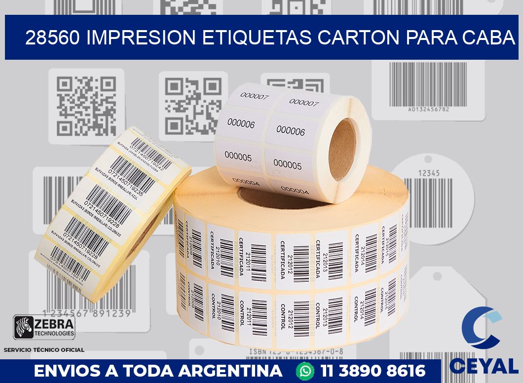 28560 IMPRESION ETIQUETAS CARTON PARA CABA