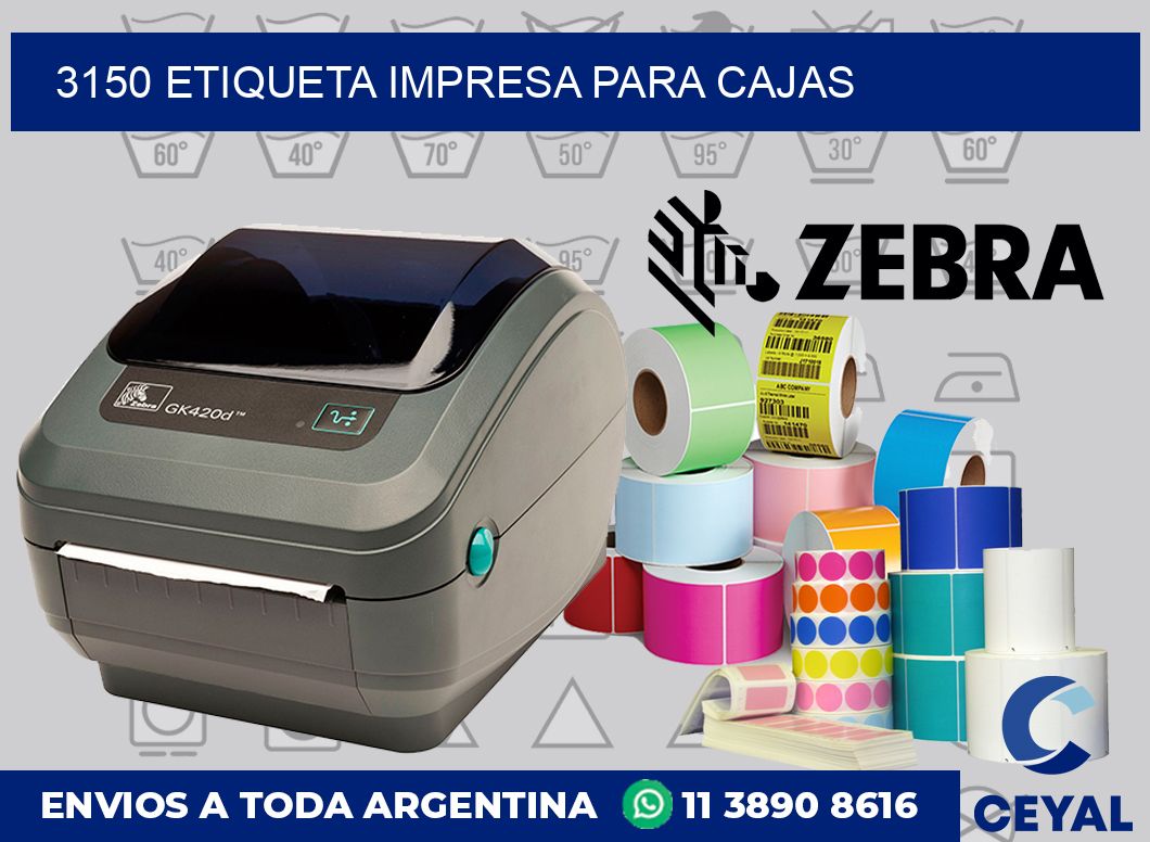 3150 ETIQUETA IMPRESA PARA CAJAS