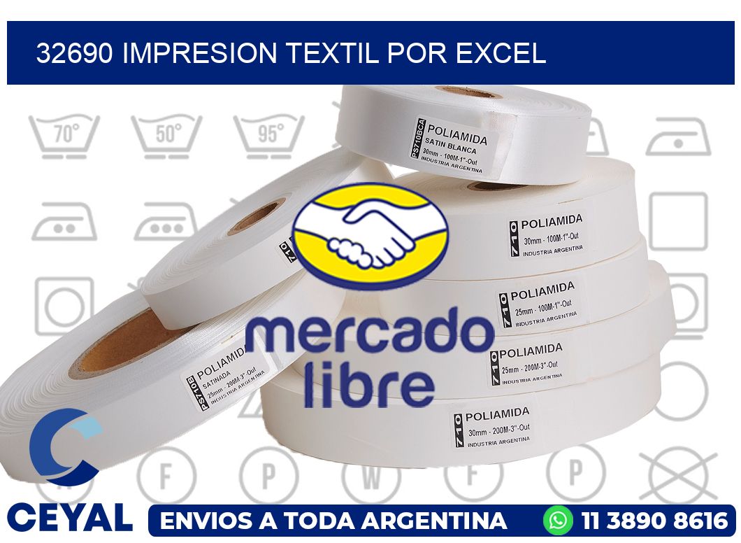32690 IMPRESION TEXTIL POR EXCEL