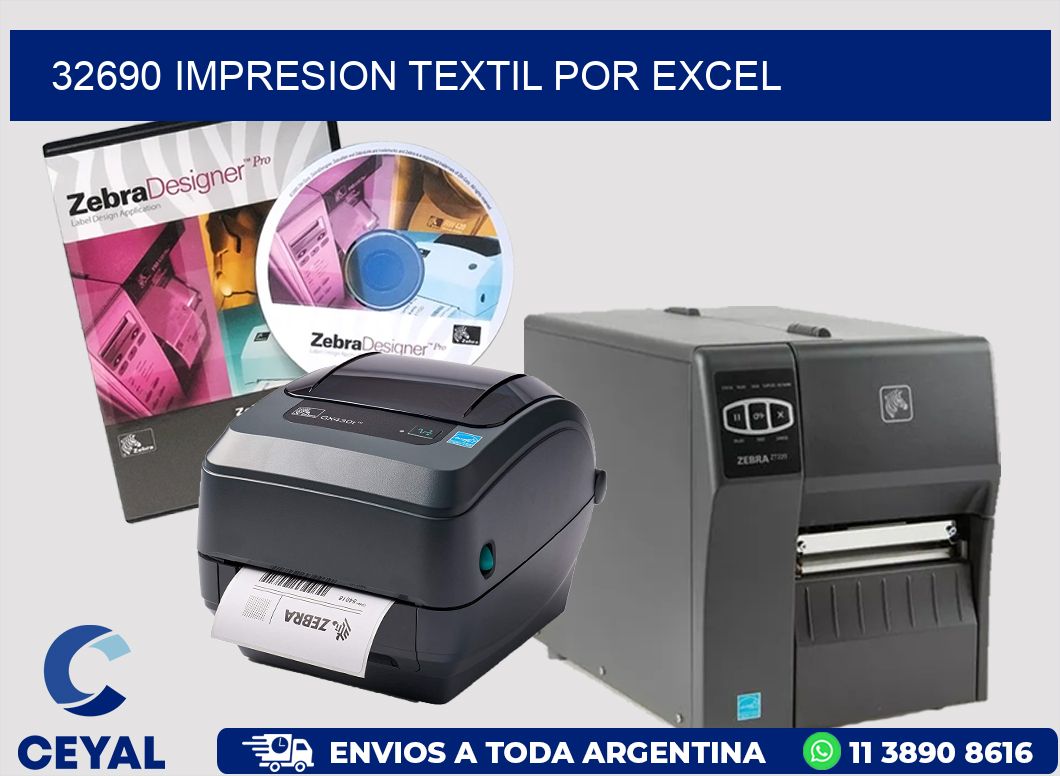 32690 IMPRESION TEXTIL POR EXCEL