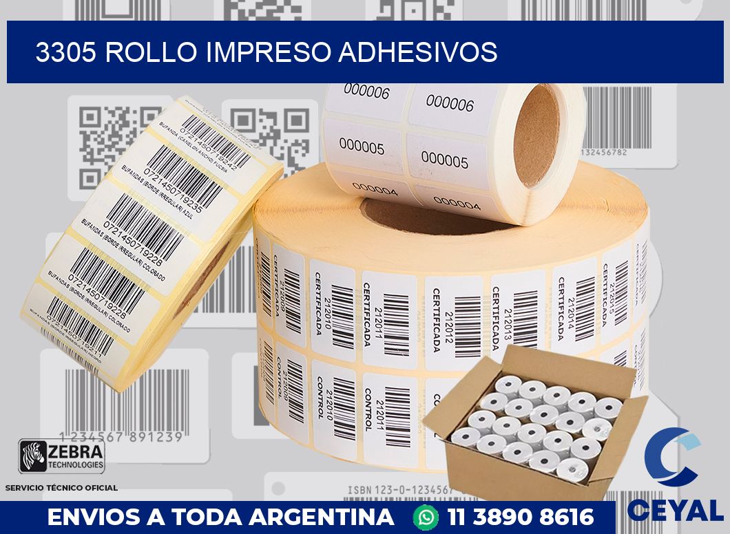 3305 ROLLO IMPRESO ADHESIVOS