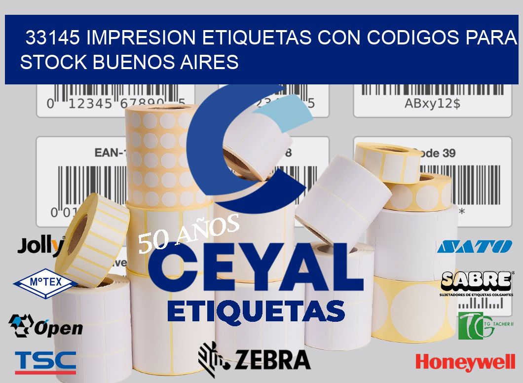 33145 IMPRESION ETIQUETAS CON CODIGOS PARA STOCK BUENOS AIRES