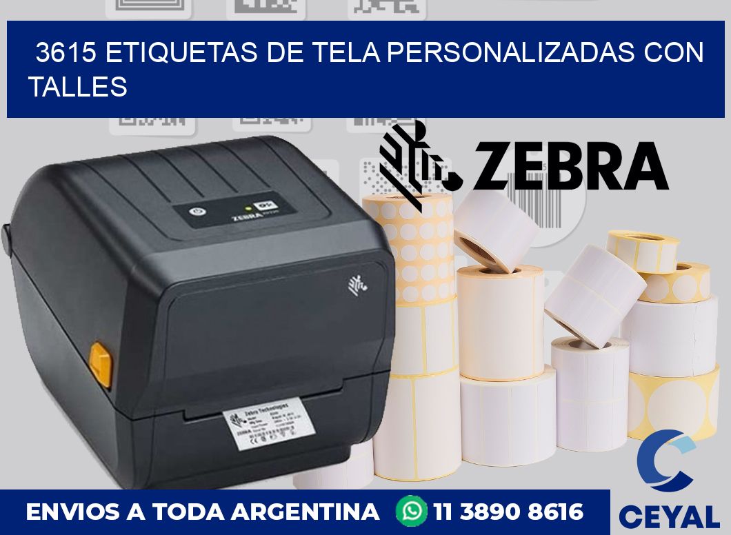 3615 ETIQUETAS DE TELA PERSONALIZADAS CON TALLES
