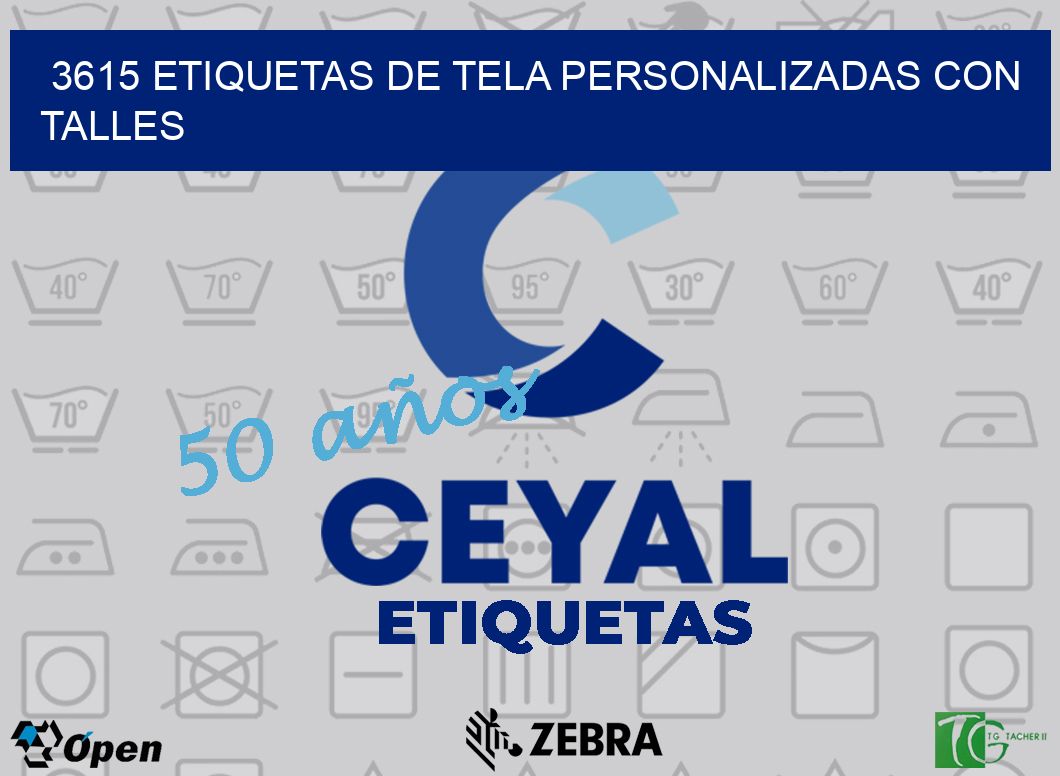 3615 ETIQUETAS DE TELA PERSONALIZADAS CON TALLES