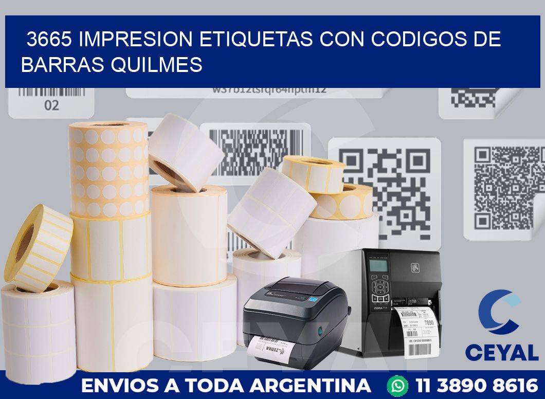 3665 IMPRESION ETIQUETAS CON CODIGOS DE BARRAS QUILMES
