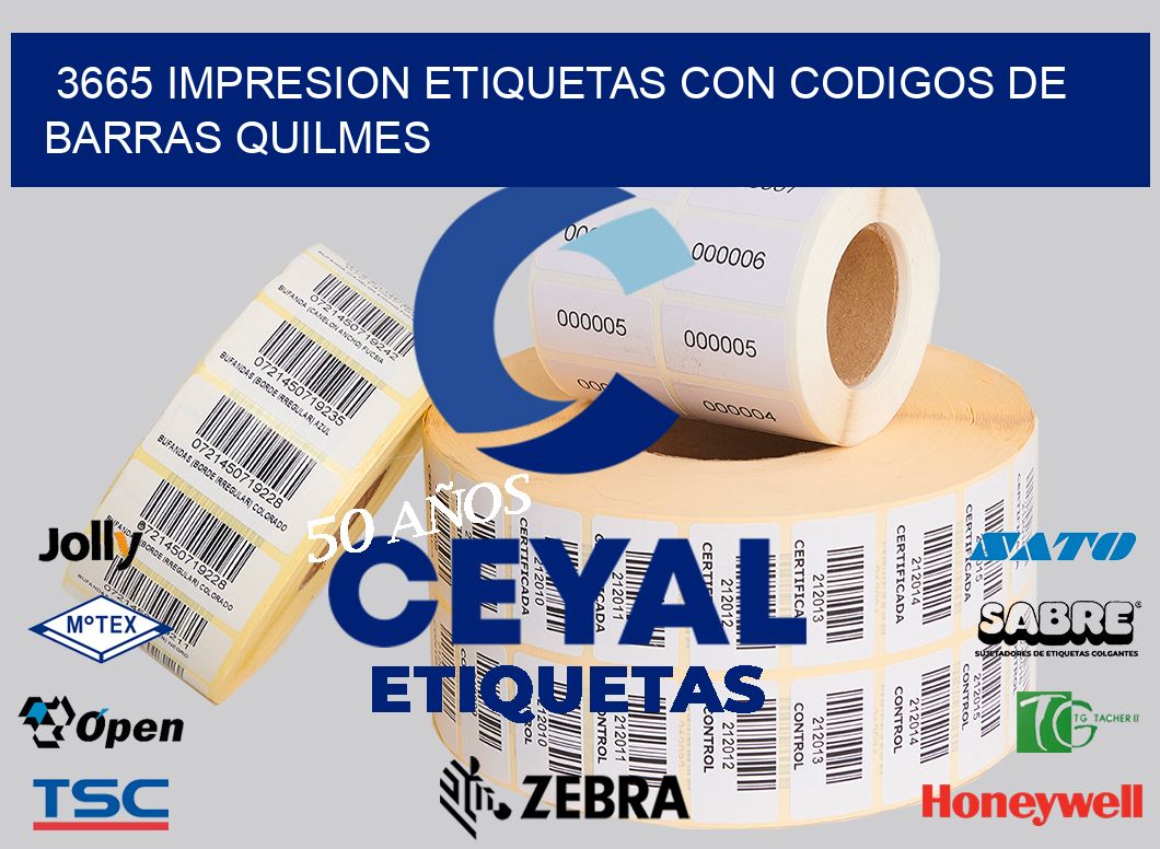 3665 IMPRESION ETIQUETAS CON CODIGOS DE BARRAS QUILMES