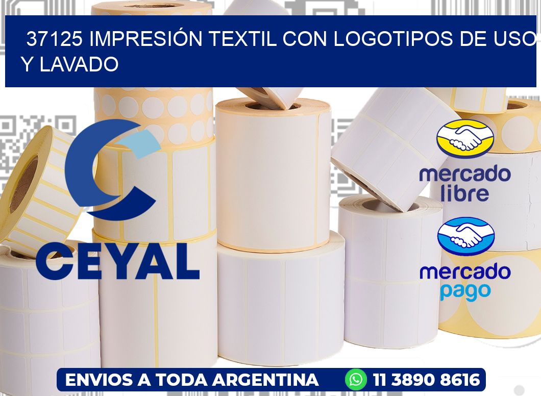 37125 IMPRESIÓN TEXTIL CON LOGOTIPOS DE USO Y LAVADO