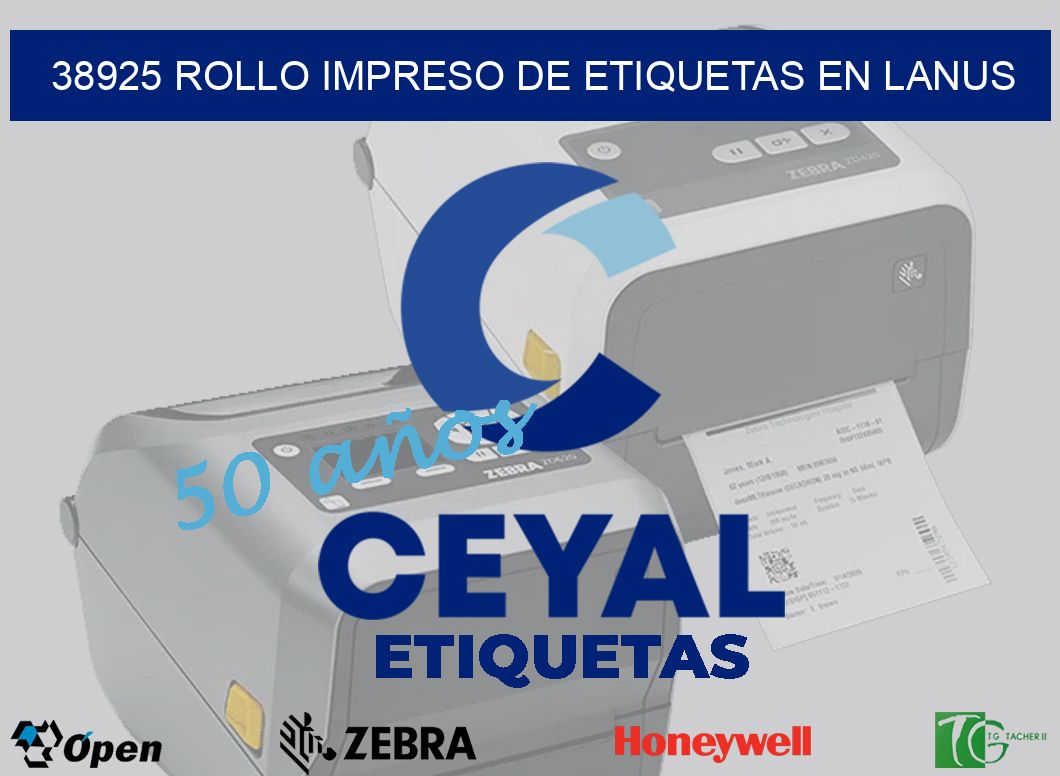 38925 ROLLO IMPRESO DE ETIQUETAS EN LANUS