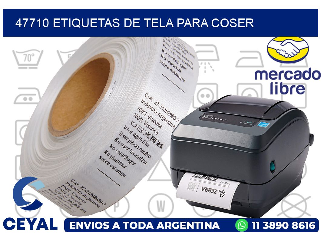 47710 ETIQUETAS DE TELA PARA COSER