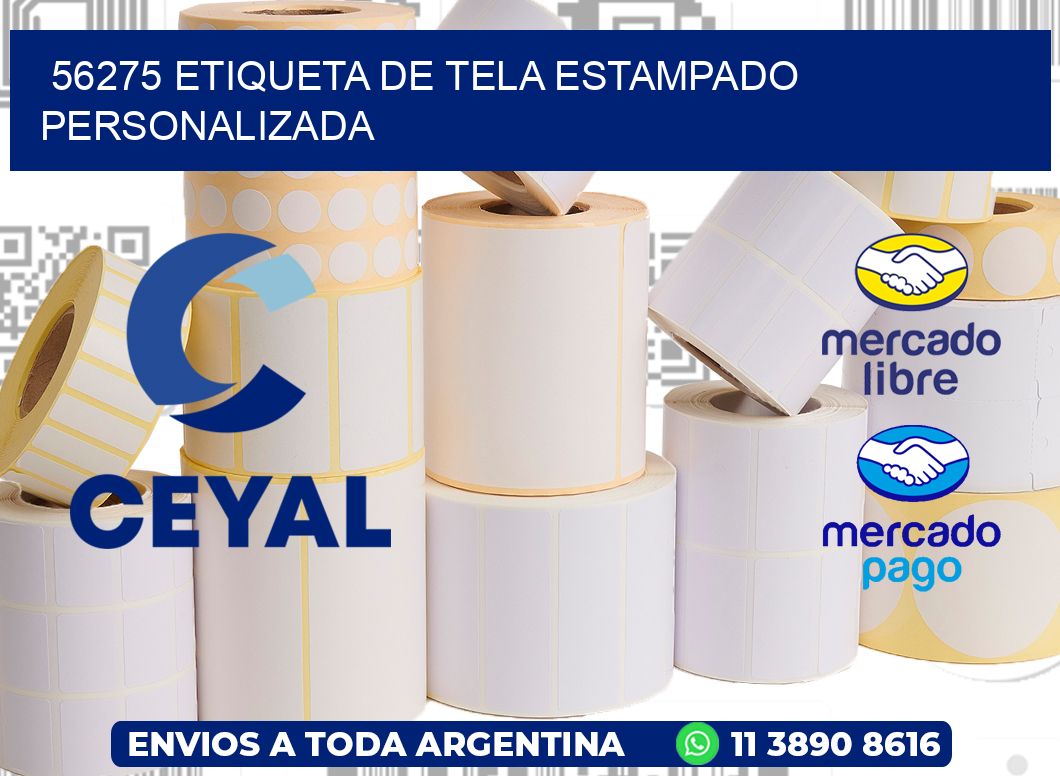 56275 ETIQUETA DE TELA ESTAMPADO PERSONALIZADA