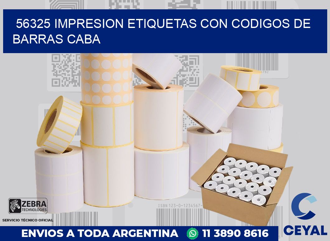 56325 IMPRESION ETIQUETAS CON CODIGOS DE BARRAS CABA
