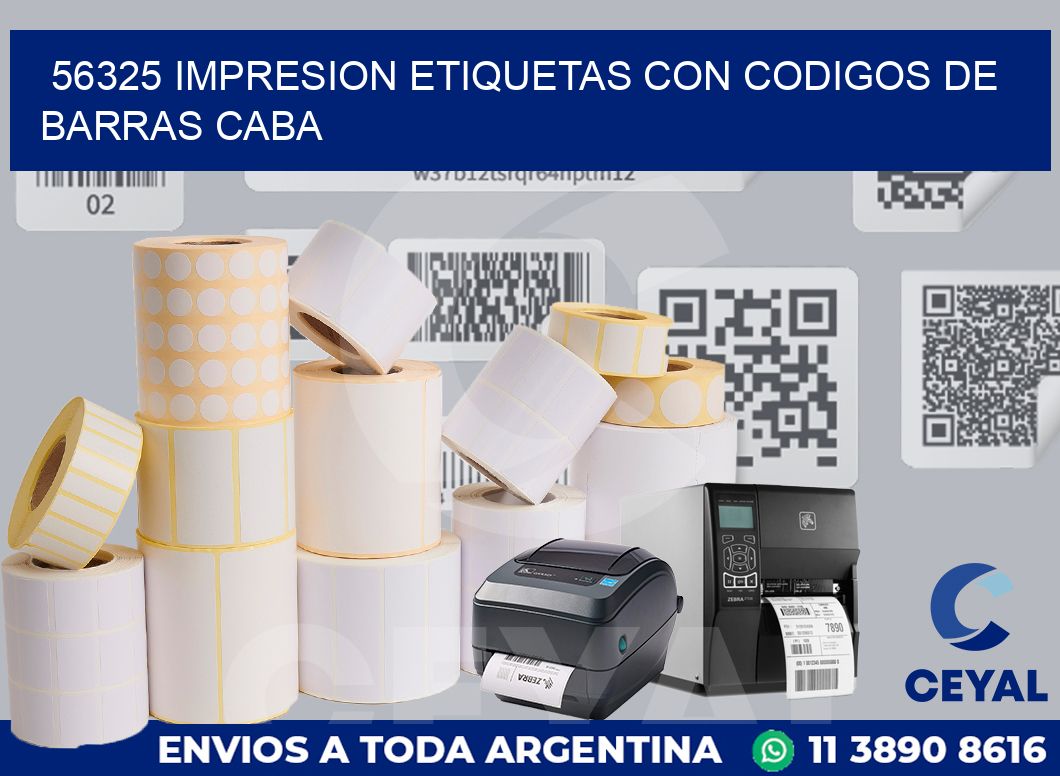56325 IMPRESION ETIQUETAS CON CODIGOS DE BARRAS CABA