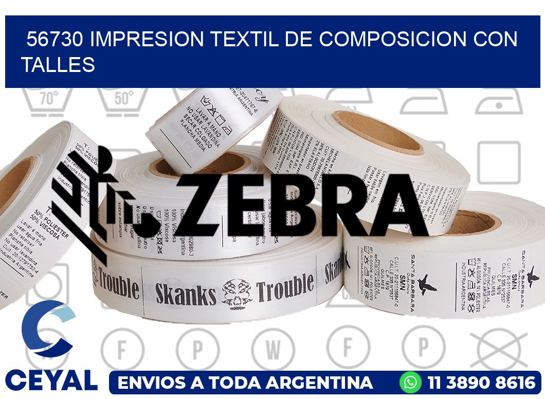 56730 IMPRESION TEXTIL DE COMPOSICION CON TALLES