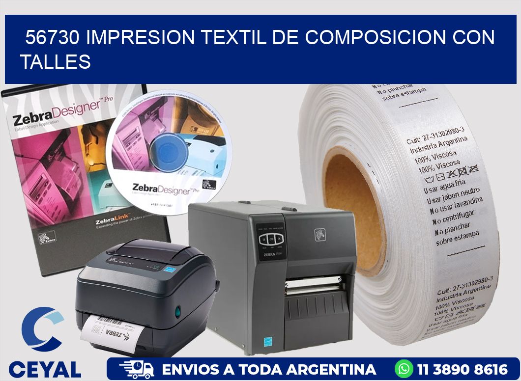 56730 IMPRESION TEXTIL DE COMPOSICION CON TALLES