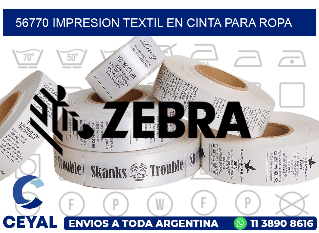 56770 IMPRESION TEXTIL EN CINTA PARA ROPA
