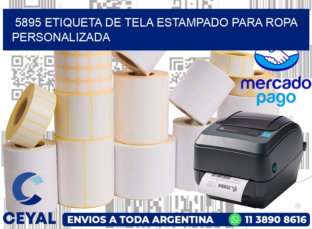 5895 ETIQUETA DE TELA ESTAMPADO PARA ROPA PERSONALIZADA